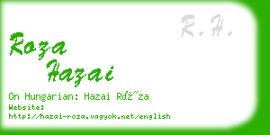 roza hazai business card
